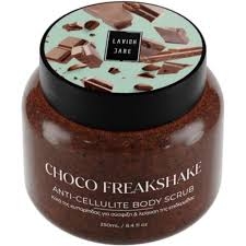Антицелулитен скраб за тяло с аромат на шоколад и кафе Lavish Care Body Scrub Choco Freakshake 250 мл