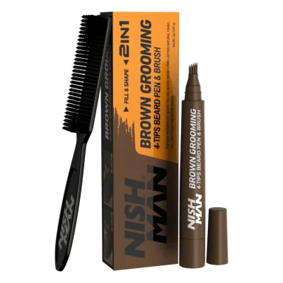 NISHMAN - Писалка/ Молив за брада и четка за брада 