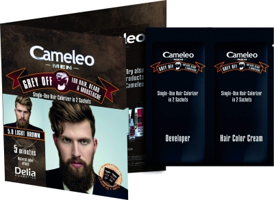 Cameleo MEN оцветител за сива коса, брада и мустаци Grey Off