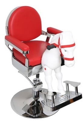 Детско столче за подстригване Horse Chair Red  crom 8519