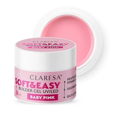 Claresa безцветен гел за изграждане на нокти 12гр. - Baby Pink