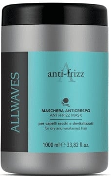 Професионална маска за къдрава и гъста коса, Allwaves Anti-Frizz 1000 мл.