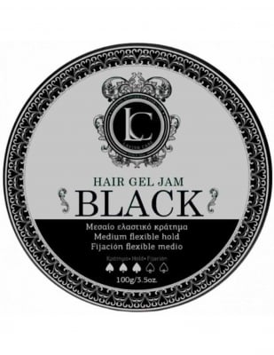 BLACK GEL JAM - Черен Гел за Коса със Средна Фиксация, 100 мл
