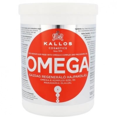 KALLOS HAIR MASK OMEGA Rich Repair with Omega-6 Complex and Macadamia Oil - маска с Омега 6 к-с и олио от Макадамия 1000 мл.