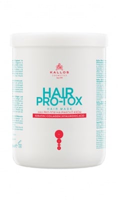 KALLOS HAIR PRO-TOX Mask Keratin, Collagen, Hyaluron - маска с Кератин, Хиалурон и Колаген 1000 мл.