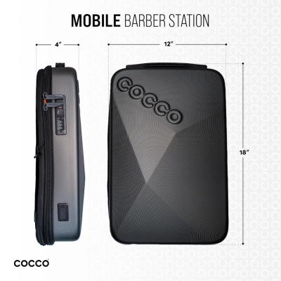  COCCO MOBILE BARBER STATION - РАНИЦА ЗА ИНСТРУМЕНТИ С ТВЪРД КОРПУС