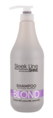 Sleek Line Шампоан за руса, сива и изсветлена коса 1л