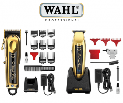 WAHL Magic Clip Gold 5* + WAHL Detailer Gold - Combo Limited Edition, Комплект професионални машинки за подстригване