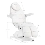 Електрически козметичен стол Sillon Basic Pedi с 3 мотора - БЯЛ