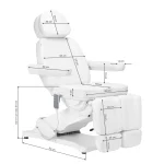 Електрически козметичен стол Sillon Classic, 3 мотора, бял