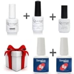 Промо Quickgel 3+2 - Обезмаслител + База + Топ Quickgel = 2бр. Гел лак ПОДАРЪК INSPIRE